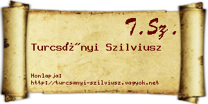 Turcsányi Szilviusz névjegykártya